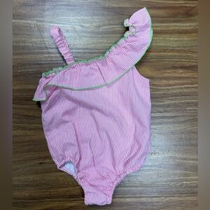Pink Striped Kids One Piece